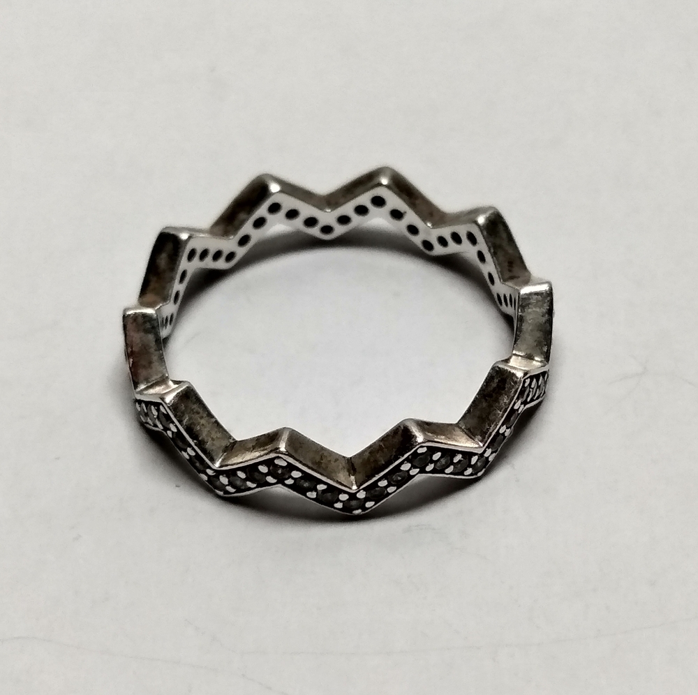 Pandora Shimmering Zigzag 925 Silver Cubic zirconia